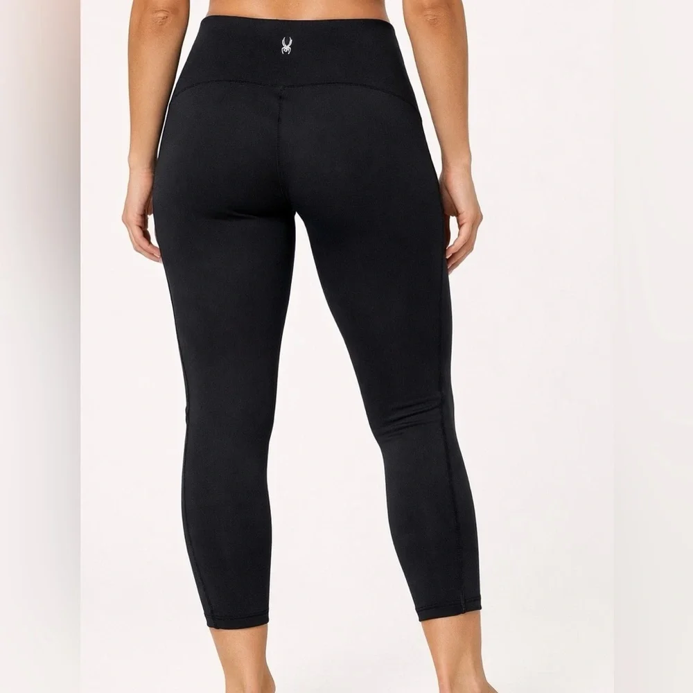 Spyder Active Vent Mesh 7/8 Leggings Black Small NWT Dry Quick Reflective